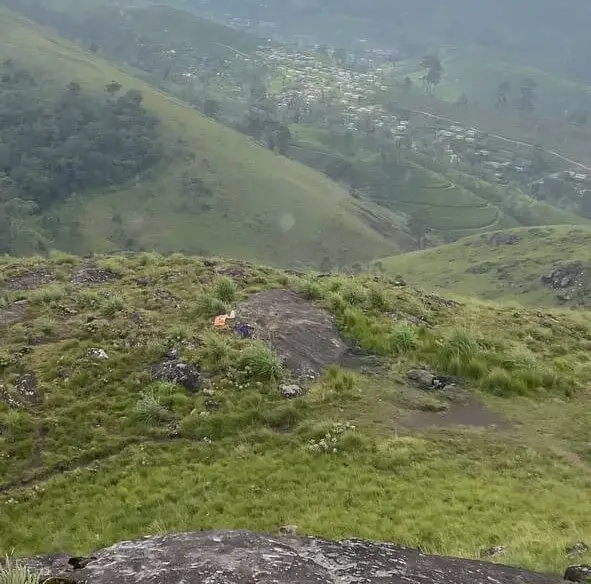 A campsite on Bopaththalawa mountain, also known as Haritha Kanda, in Sri Lanka