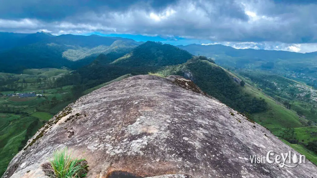 View from the peak of Haritha Kanda, also known as Bopaththalawa Peak, in Sri Lanka