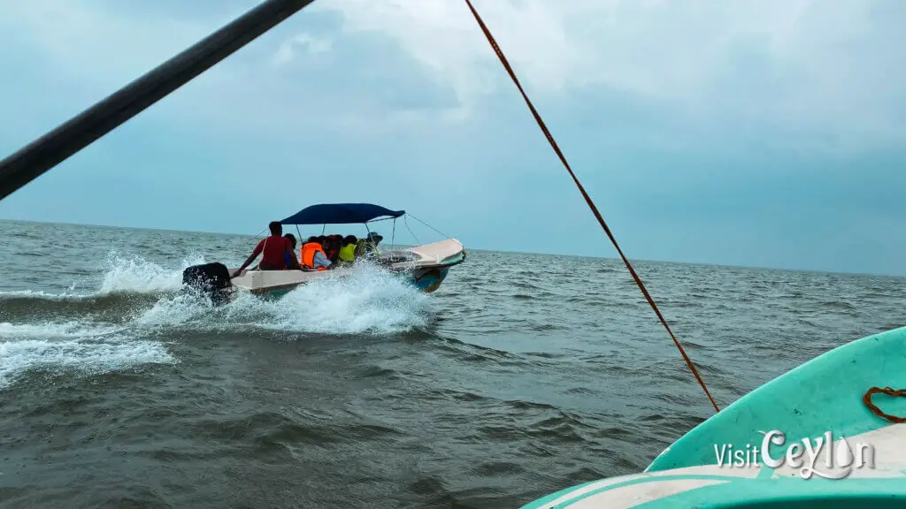 A boat ride on calm water with peaceful natural surroundings.