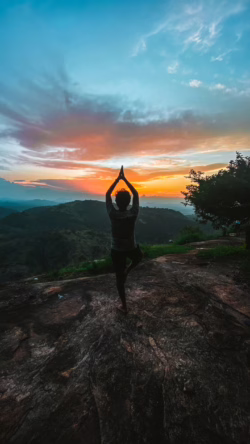 Enjoying the peaceful evening and worshipping the sun during sunset at Nuwaragala, Sri Lanka
📷 Photo Credit: Sameera Marapperuma | Visit Ceylon Hiker enjoying the evening and watching the sunset at Nuwaragala mountain, Sri Lanka.